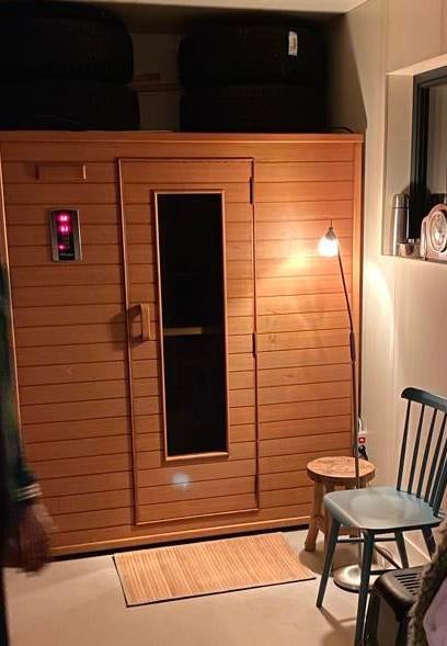 Nette en ruime sauna, Ophalen of Verzenden, Zo goed als nieuw, Infrarood, Complete sauna
