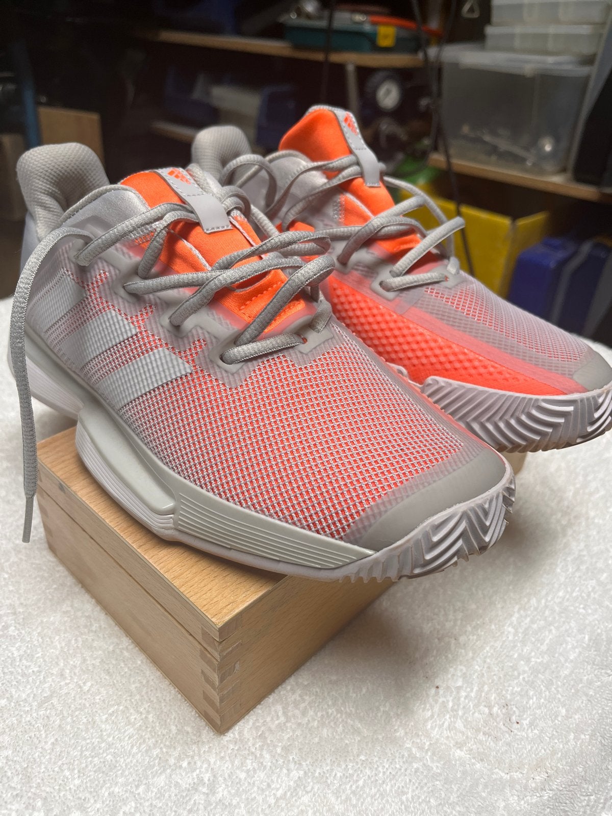 Adidas Sportschoenen maat 39.5 - 1x gedragen- Oranje/Grijs, Ophalen of Verzenden, Zo goed als nieuw, Oranje, Sportschoenen