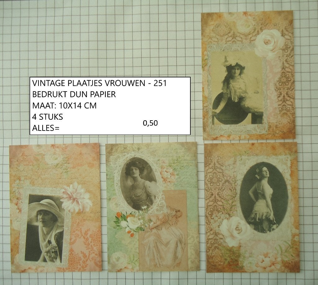⚠️nu 0,20: vintage plaatjes vrouwen 251 ( alleen verzenden, Ophalen, Nieuw, Man of Vrouw, Knipvel
