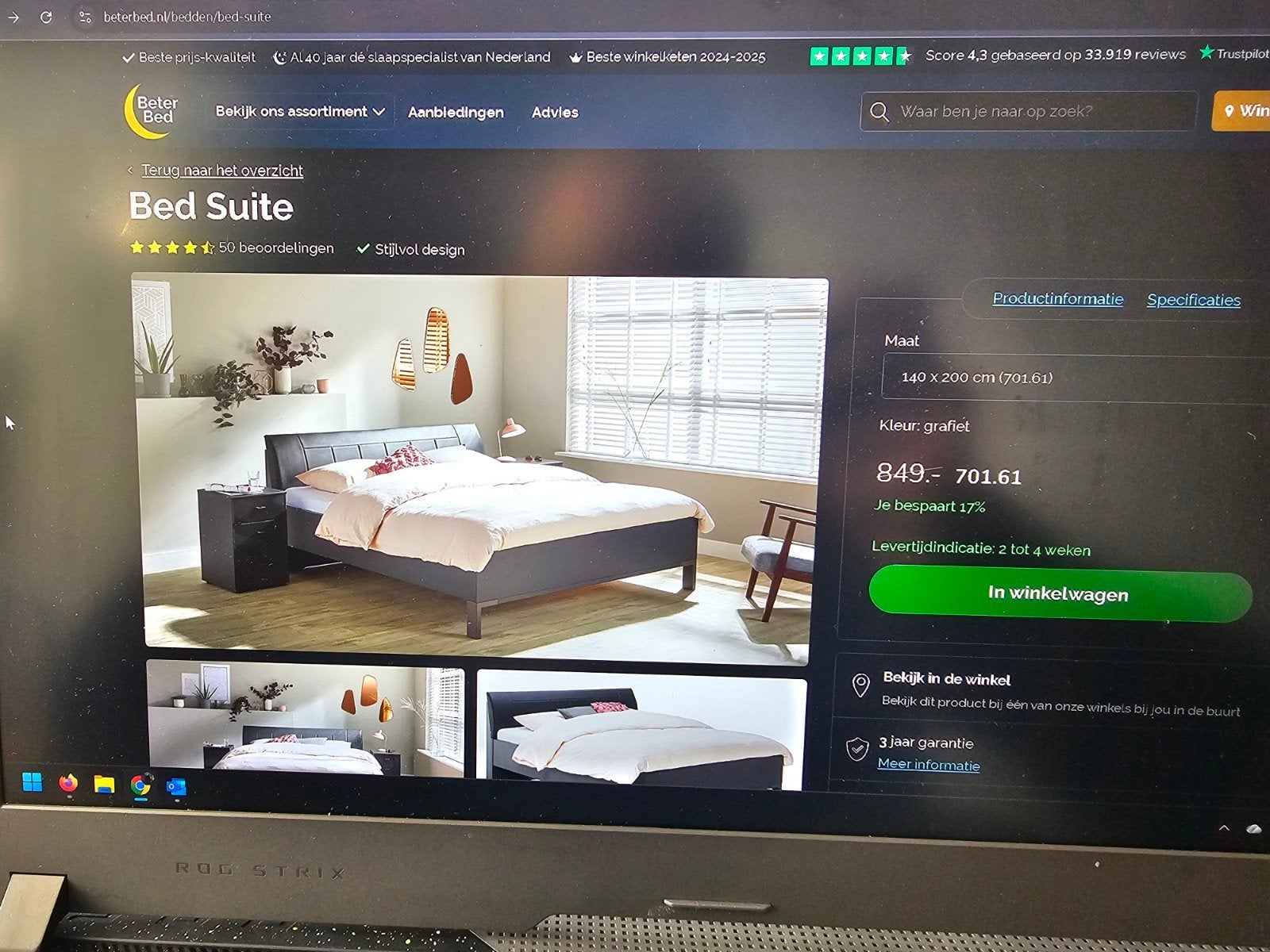 B Bright Bed Suite 140x200 - Zo goed als nieuw, Ophalen, Tweepersoons, 140 cm, Zo goed als nieuw