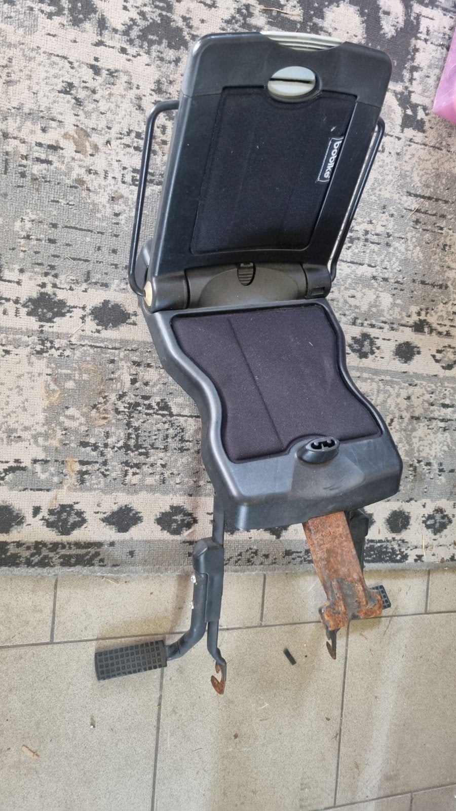 Bobike kinderzitje achterop fiets  met voetsteunen en beugel, Ophalen, Achterzitje, Bobike, Gebruikt