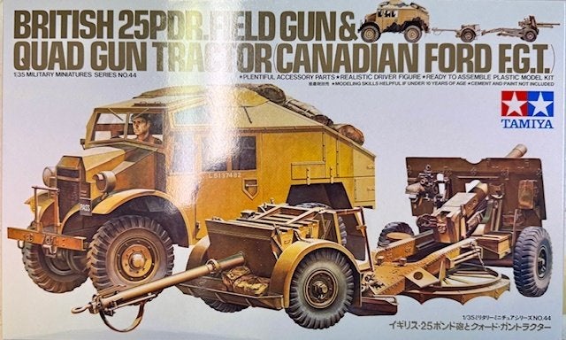 Coelianmodels, Tamiya 35044, 25 Pounder & Quad, 1/35 € 32,99, Tank, 1:32 tot 1:50, Nieuw, Ophalen of Verzenden