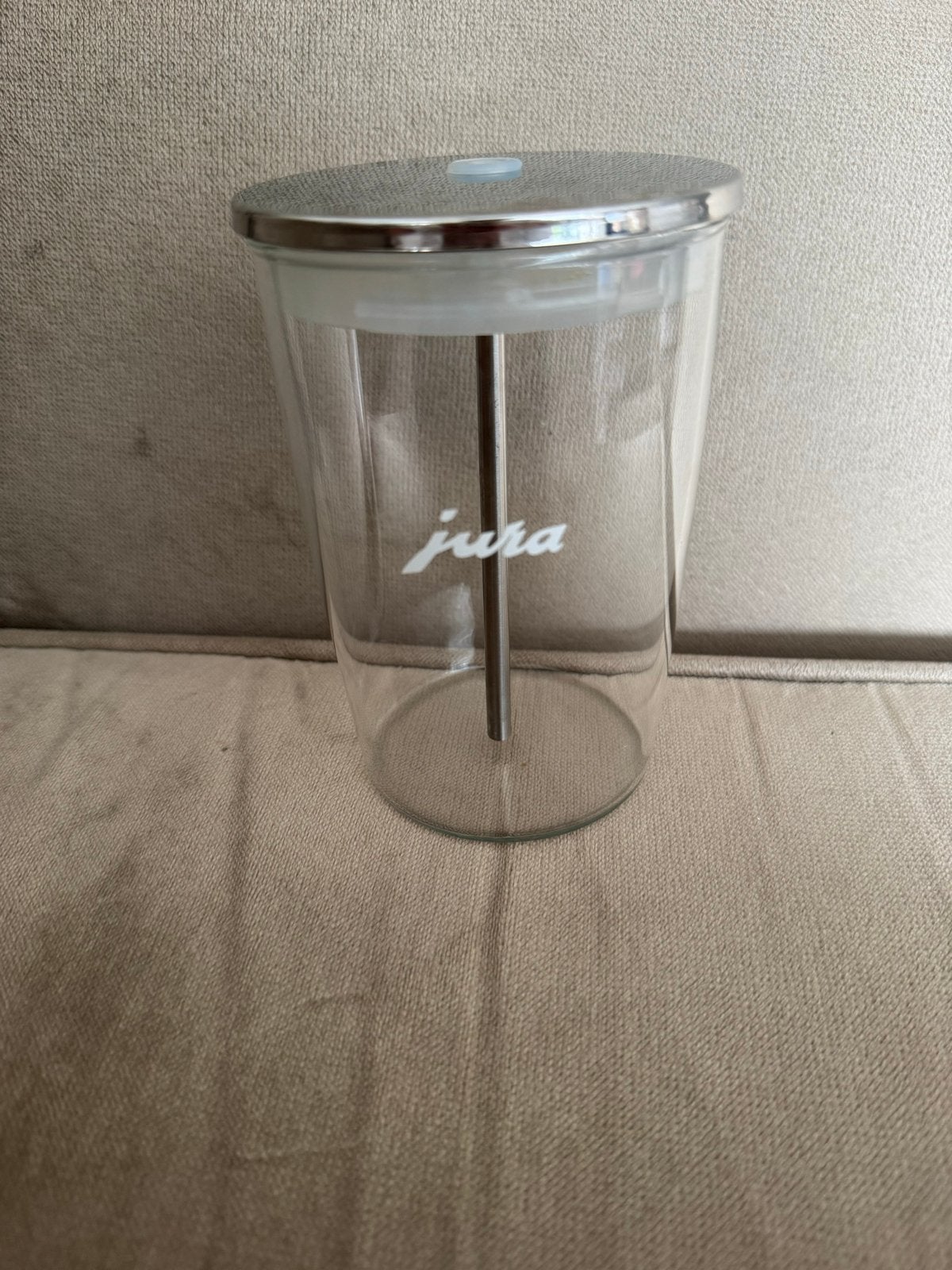Jura Glazen Melkopschuimer - Zo goed als nieuw, Witgoed en Apparatuur, Ophalen of Verzenden, Zo goed als nieuw, Jura, Melkaccessoire