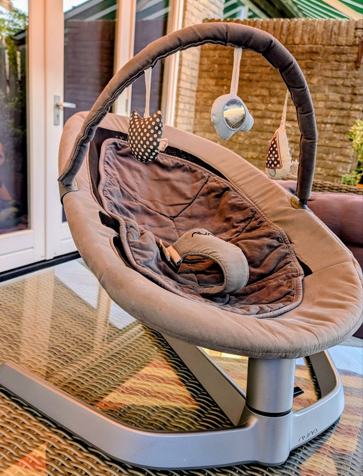 Comfortabele Nuna Leaf Wipstoel, Gebruikt, Verstelbaar, Wipstoel, Ophalen