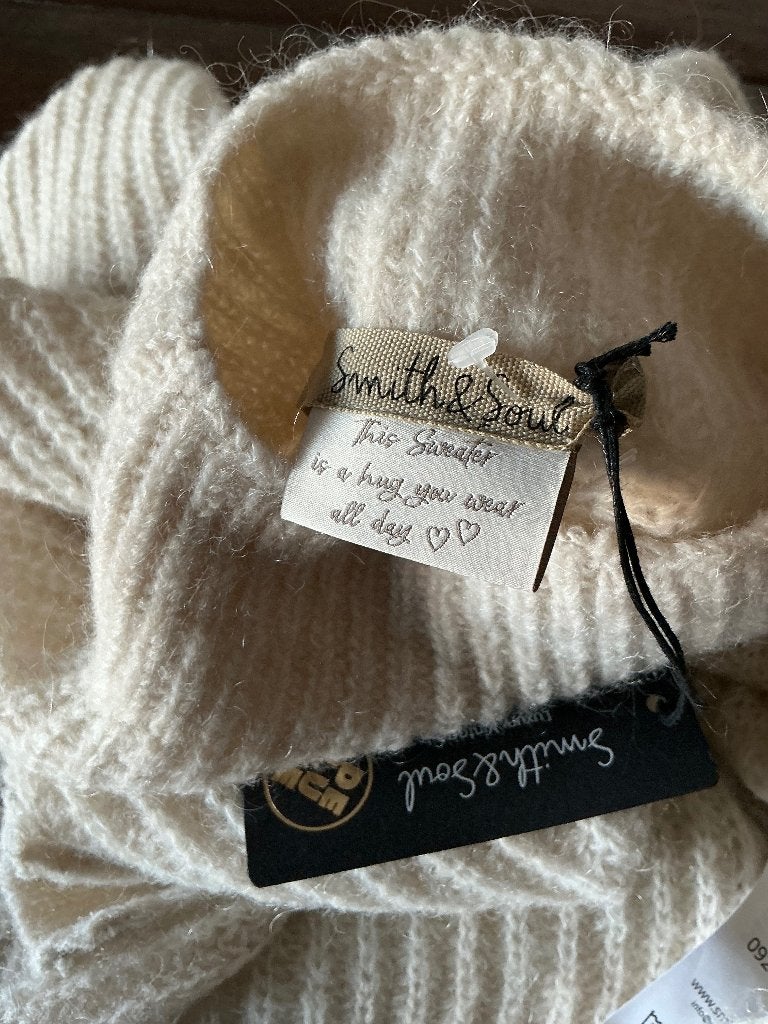 SMITH&SOUL’ APARTE MOUWLOZE TRUI WOLWIT MAAT (X)L NIEUW, SMITH&SOUL, Verzenden, Beige, Maat 42/44 (L)