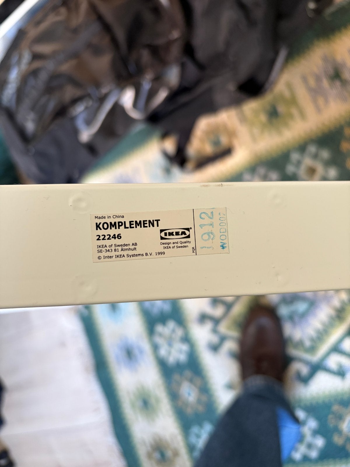 IKEA KOMPLEMENT broekenrek wit, Huis en Inrichting, Ophalen of Verzenden, Gebruikt