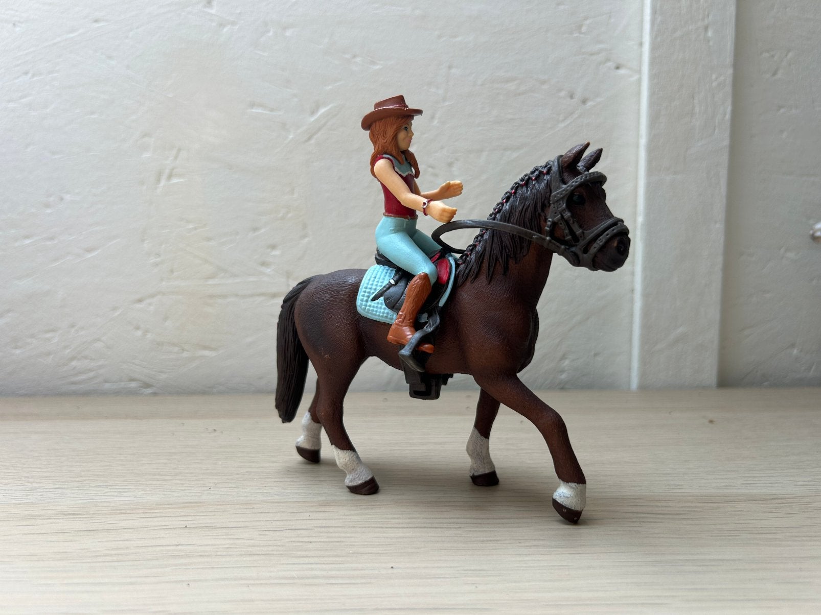 Schleich western ruiter, Ophalen of Verzenden, Zo goed als nieuw, Paard, Beeldje of Figuurtje