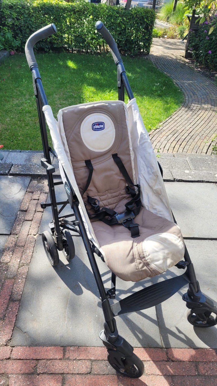 Chicco Buggy, grijs/bruin, Kinderen en Baby's, Buggy's, Ophalen, Gebruikt, Overige merken, Zonnekap