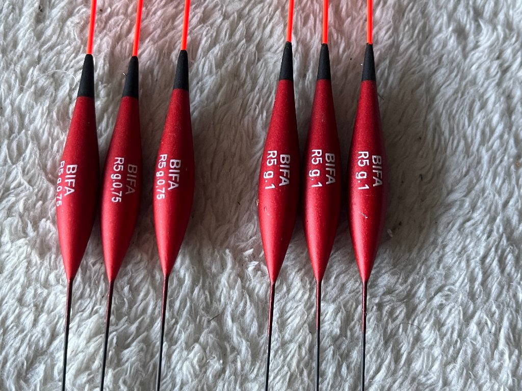 adv 371 / NIEUW serie 6 dobbers BIFA, Ophalen of Verzenden, Nieuw, Dobber of Lood
