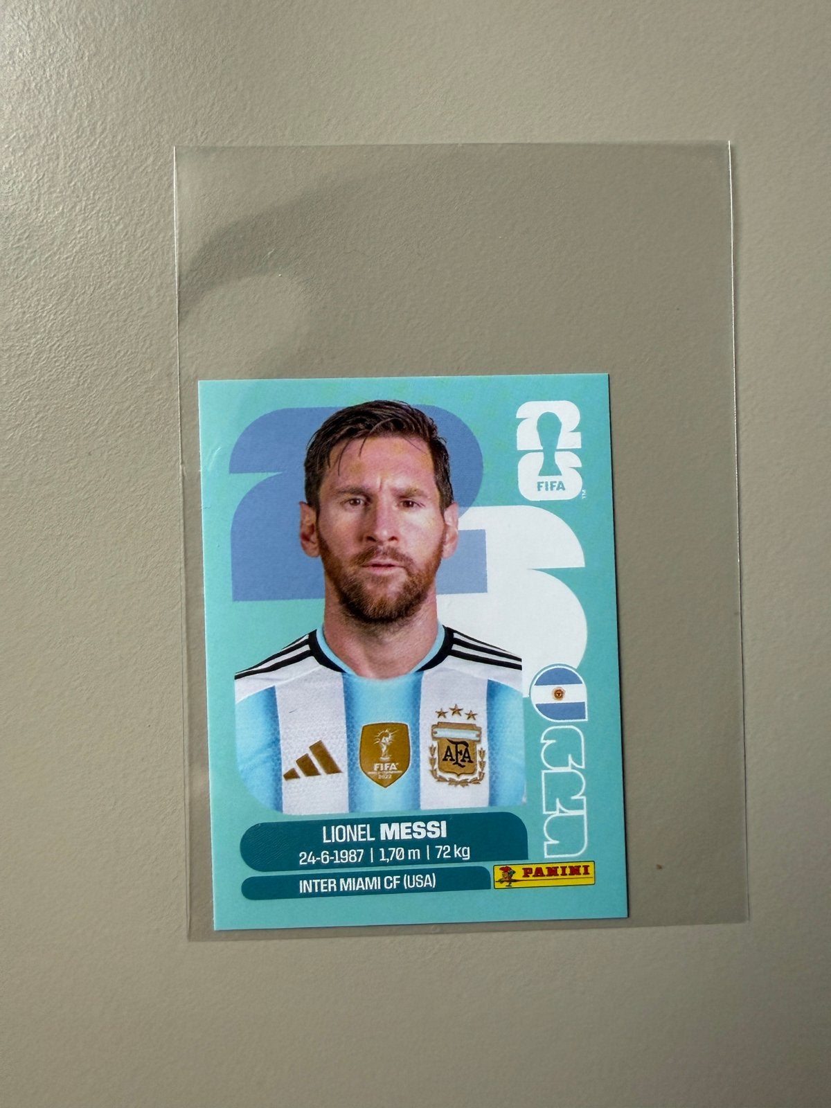 Panini WK26 Lionel Messi, Ophalen of Verzenden, Nieuw, Buitenlandse clubs, Poster, Plaatje of Sticker