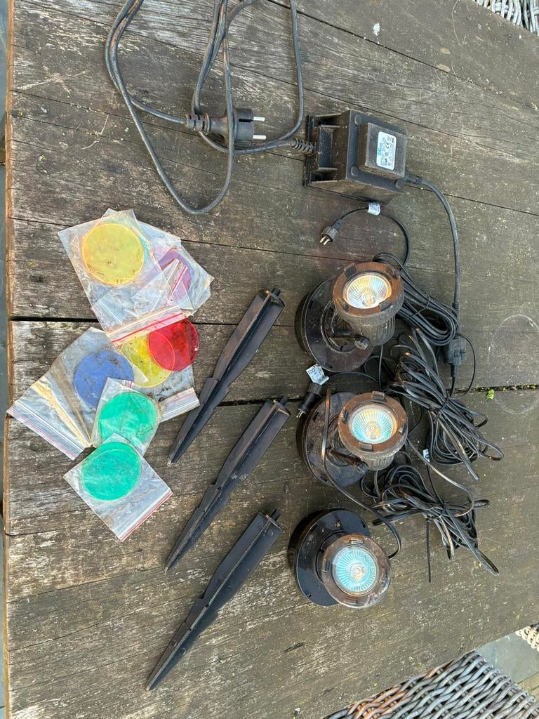 Buitenverlichting tuinspots, Tuin en Terras, Ophalen, Zo goed als nieuw, Netvoeding, Minder dan 50 watt