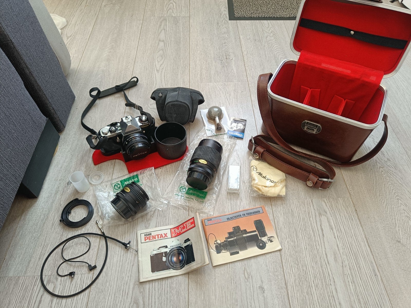 Asahi Pentax ME - complete set vintage antiek, Ophalen, Zo goed als nieuw, Spiegelreflex, Pentax