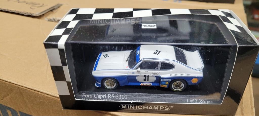 Minichamps Ford Capri RS 3100 DRM 1975, Ophalen of Verzenden, Zo goed als nieuw, Auto, MiniChamps