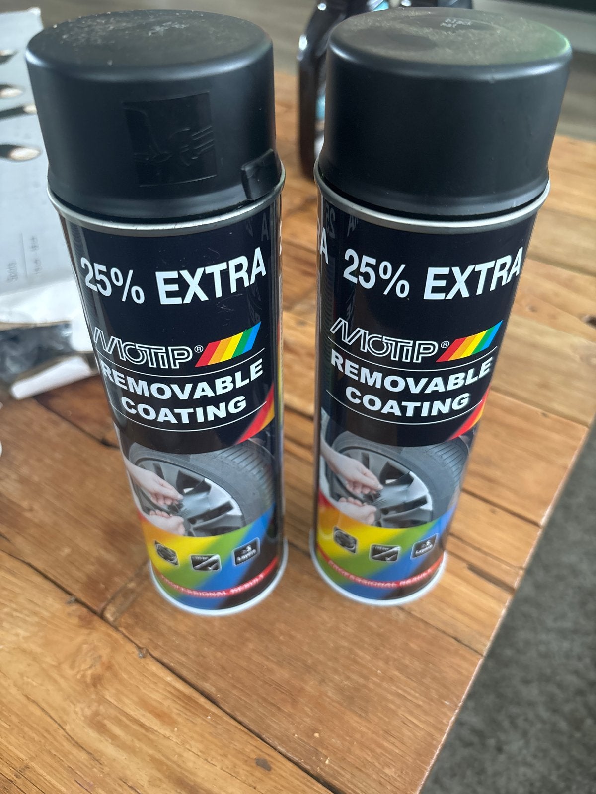 MOTIP Verwijderbare Coating Zwart - 2 Spuitbussen, Ophalen, Nieuw