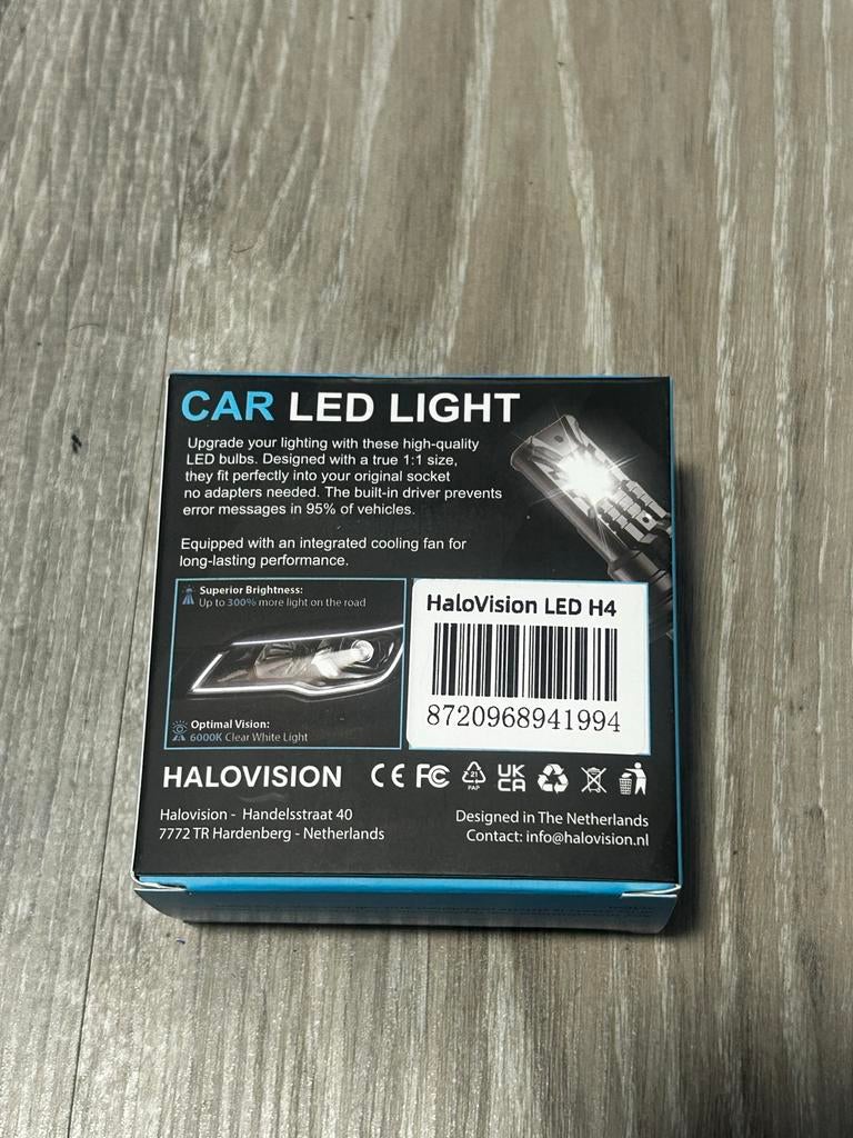 Halovision LED H4 Autolampen - Superieure Helderheid, Ophalen of Verzenden, Nieuw, Universele onderdelen