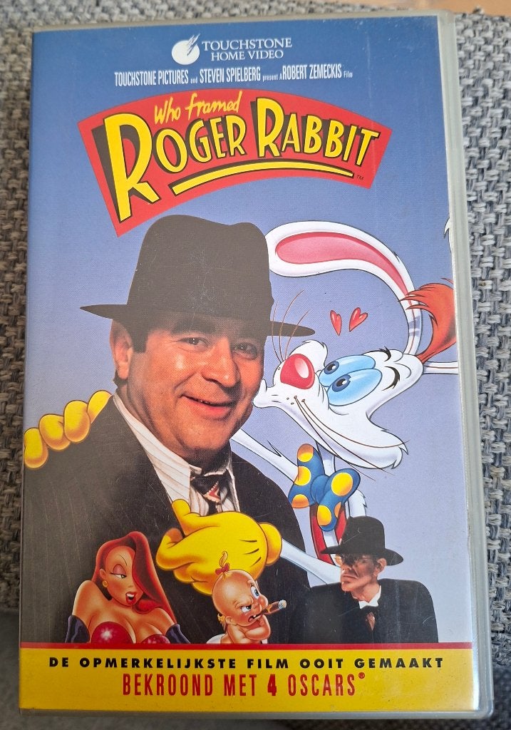 Nostalgie. vhs video band Who framed Roger Rabbit, Cd's en Dvd's, VHS | Film, Nederlands ondertiteld, Alle leeftijden, Ophalen of Verzenden