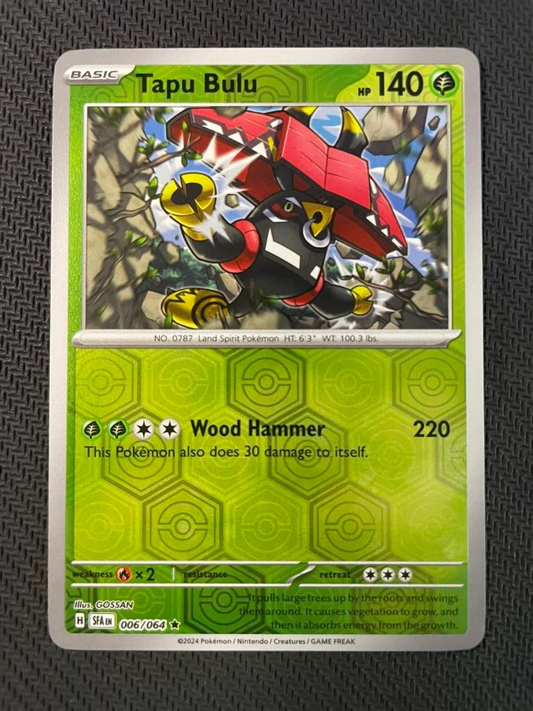 Tapu Bulu 006/064 Rare Reverse Holo Shrouded Fable Packfresh, Ophalen of Verzenden, Zo goed als nieuw