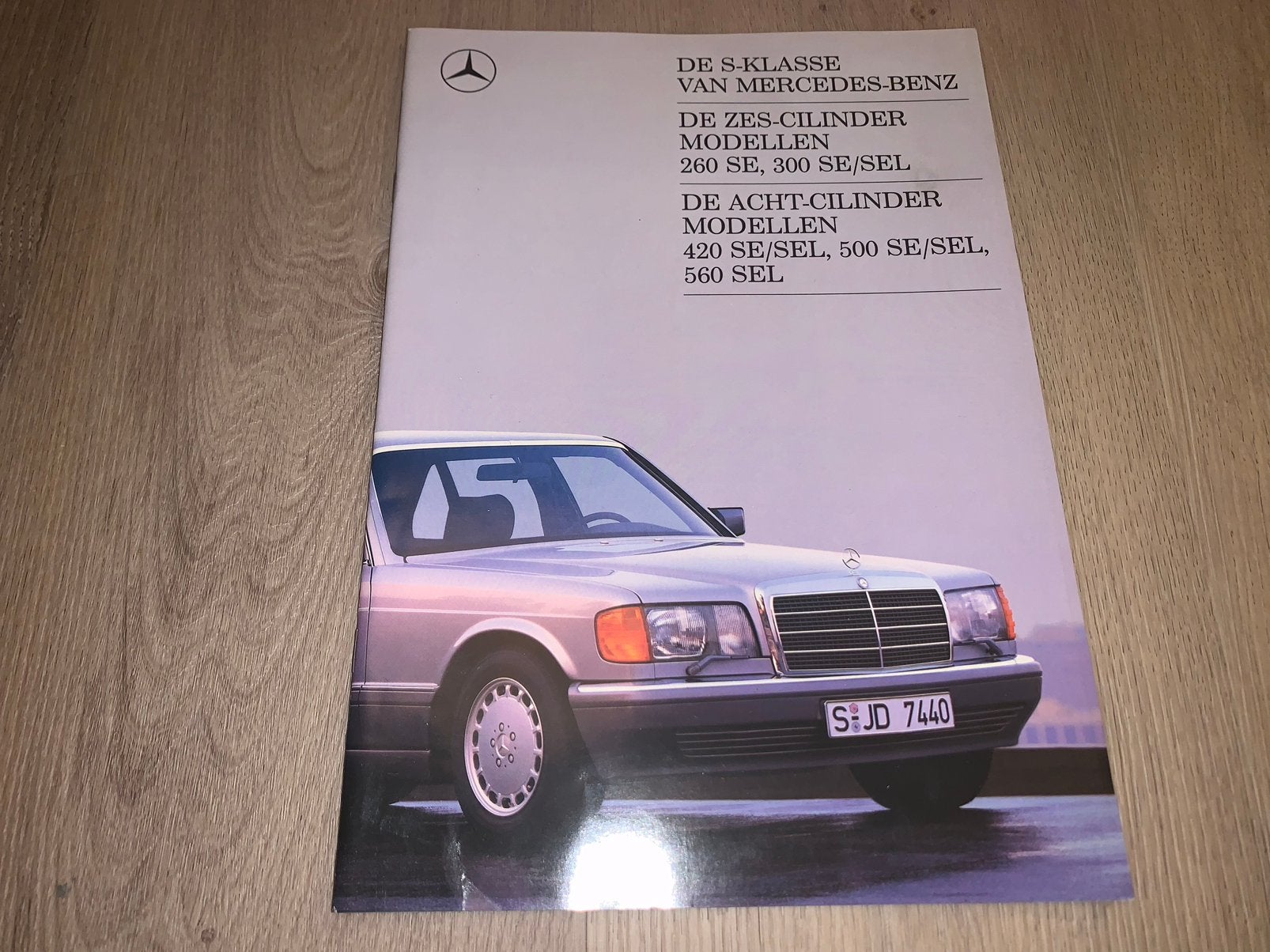 Folder Mercedes-Benz W126 (260SE, 300SE, 500SEL 560SEL) 1987, Ophalen of Verzenden, Mercedes