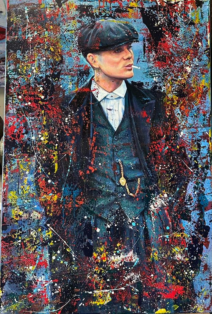 Alex L- Peaky Blinders- Handgeschilderd (100%)- Origineel, Antiek en Kunst, Ophalen of Verzenden