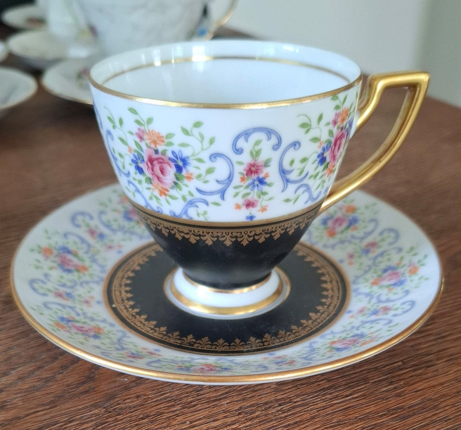 vintage porselein kop en schotel - Waldershof Bavaria, Ophalen, Zo goed als nieuw, Porselein, Kop en/of schotel