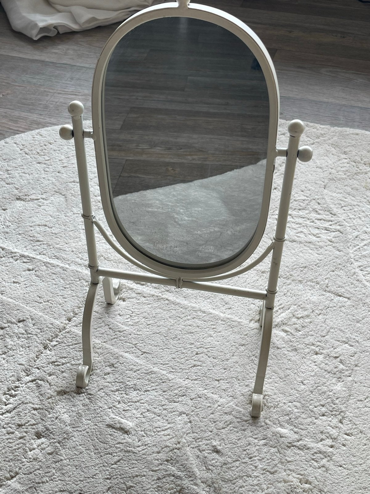 Vintage ovale tafelspiegel met vogeldecoratie, Ophalen of Verzenden, Ovaal, Minder dan 50 cm, Minder dan 100 cm