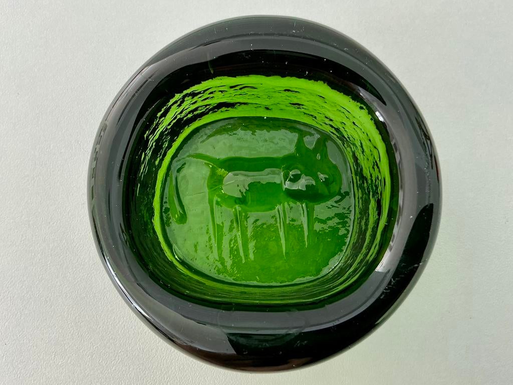 Vintage Zweedse Asbak Paperweight Erik Höglund voor Boda ‘60, Ophalen of Verzenden