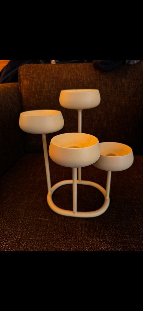 Kaarsenstandaard Nappula candelabra 251x263cm white, Overige merken, Ophalen of Verzenden, Zo goed als nieuw, Crème