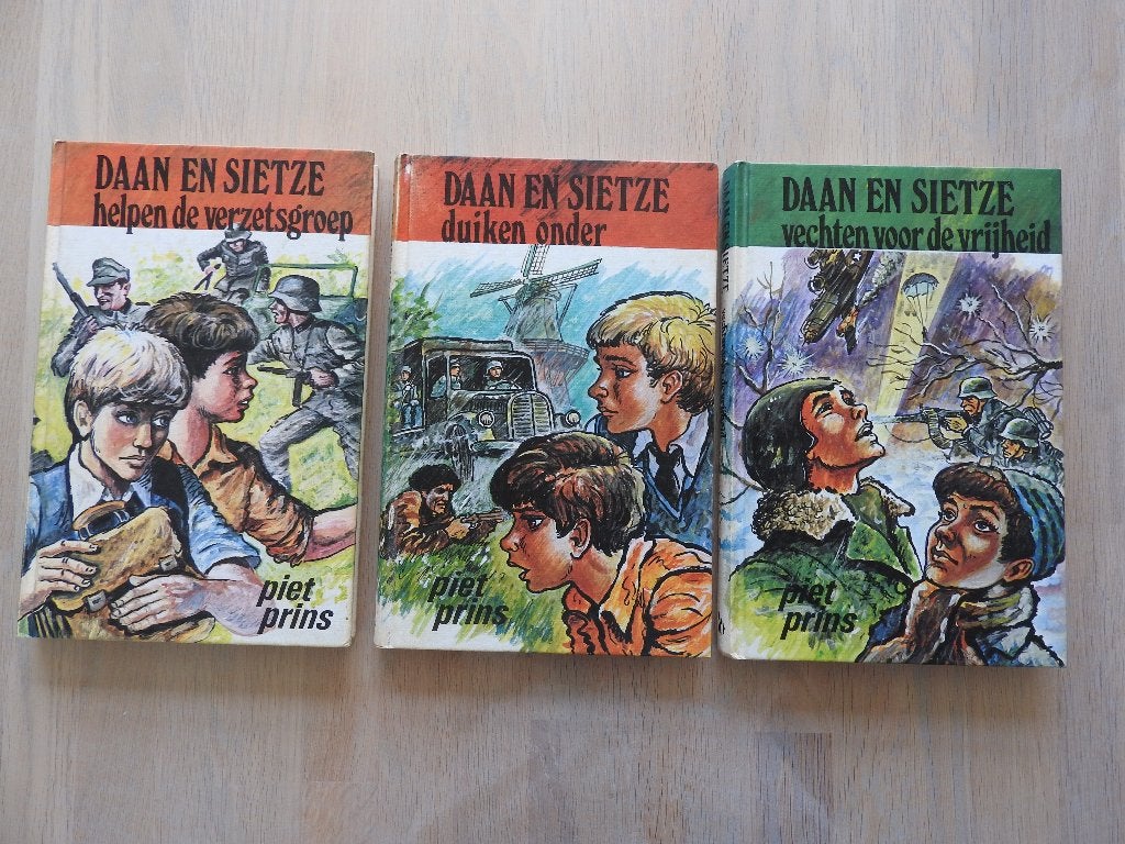 Piet Prins - Daan en Sietze serie- 3 delen, compleet, Ophalen of Verzenden, Tweede Wereldoorlog, Gelezen, Overige onderwerpen