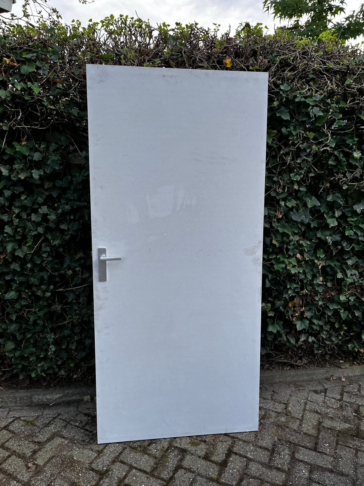 Witte binnendeur met klink - 201x93 cm, Ophalen, Gebruikt, 80 tot 100 cm, Binnendeur