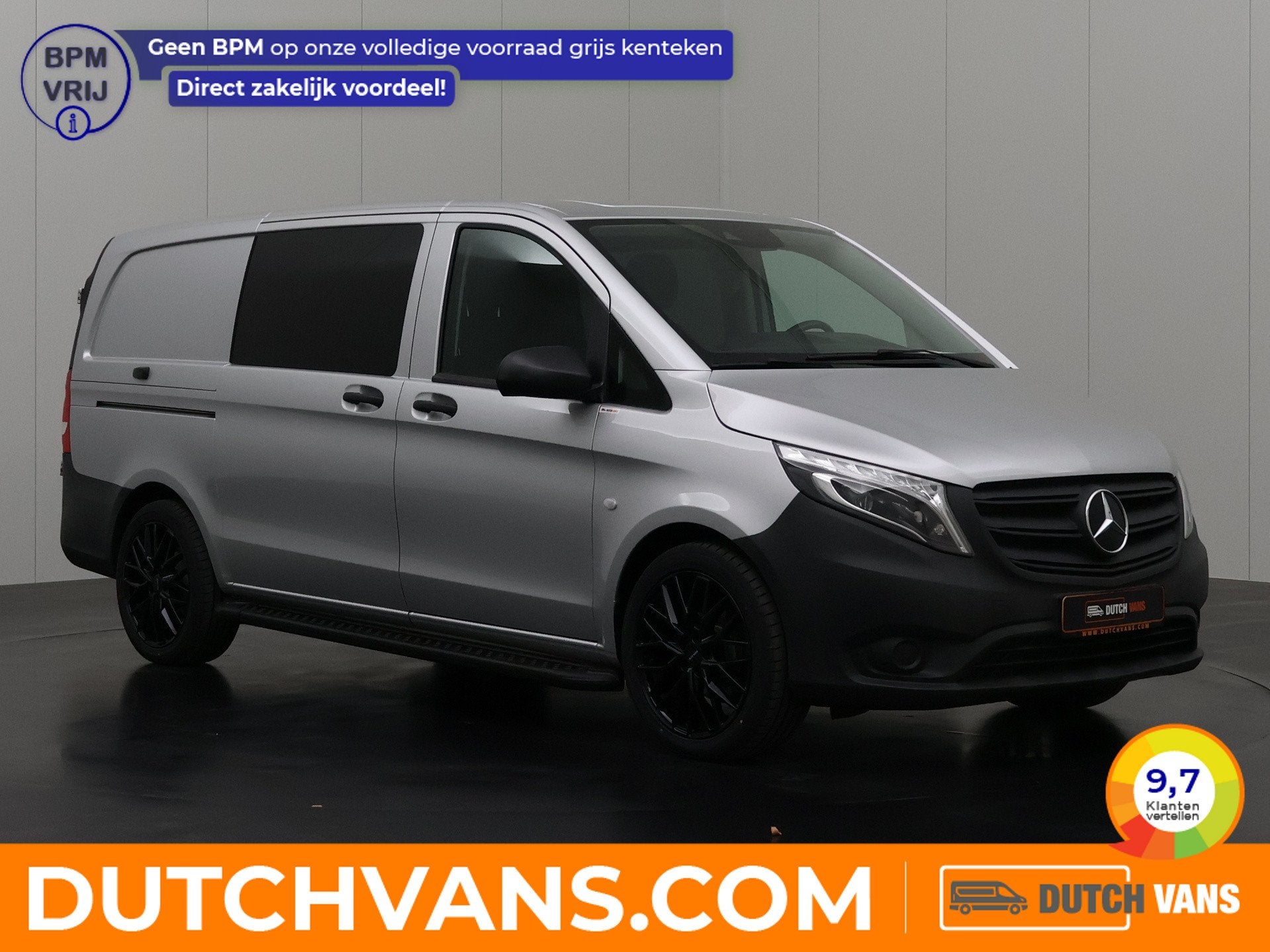 Mercedes-Benz Vito 116CDI 9G-Tronic Automaat Lang Dubbele Ca, Auto's, Bestelauto's, Automaat, Stof, Gebruikt, 4 cilinders