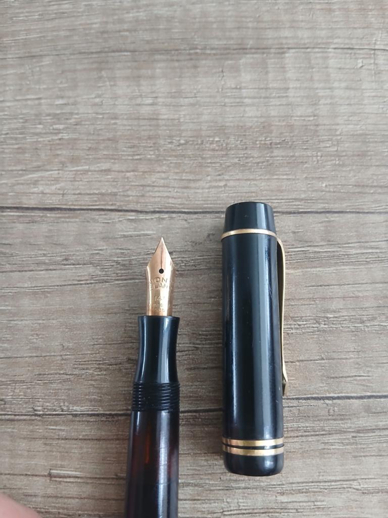 Mont Blanc 3341/2 gouden punt, Ophalen of Verzenden, Gebruikt, Vulpen, Overige merken