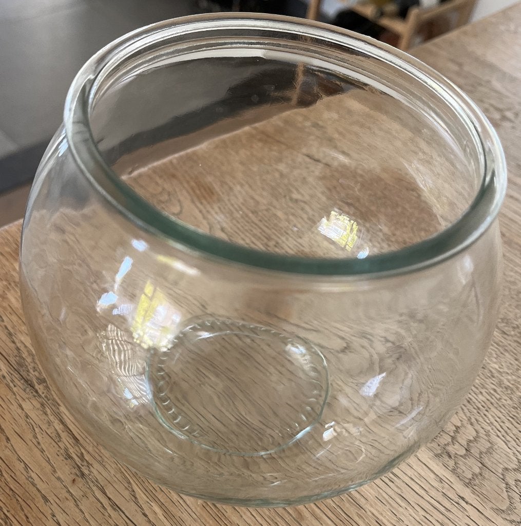 Ronde vaas, Huis en Inrichting, Ophalen of Verzenden, Wit, 30 cm, Glas