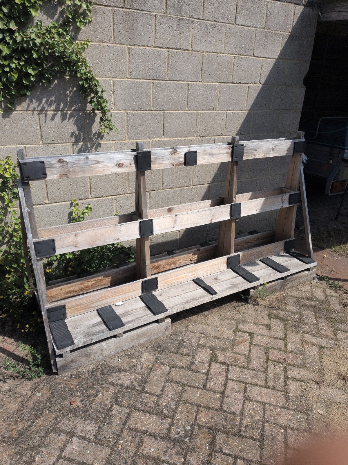 GRATIS Houten glas bok voor transport van glas, Ophalen, Gebruikt, Glasplaat, 160 cm of meer