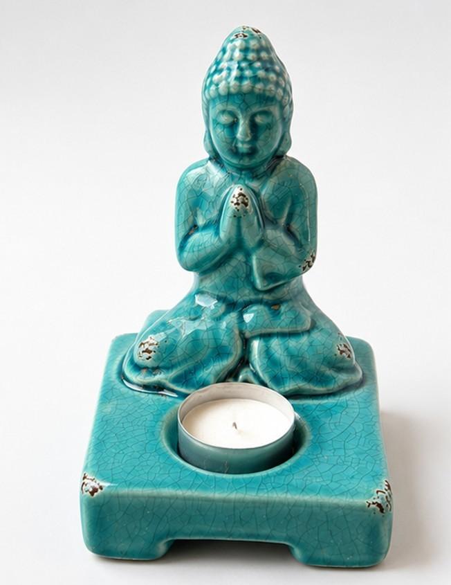 decoratieve keramische Boeddha / waxinelichthouder, Ophalen of Verzenden