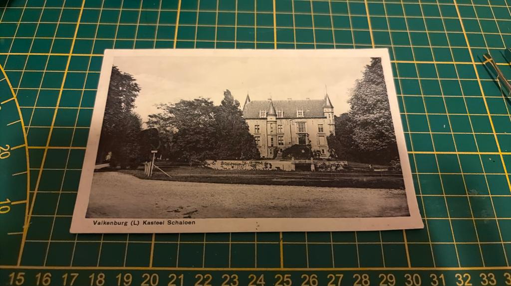Ansichtkaart 1937 Valkenburg Kasteel Schaloen gratis, Verzenden, 1920 tot 1940, Limburg