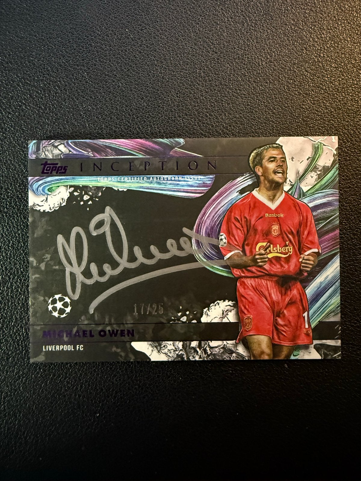 Michael Owen Topps Inception Silver Signings Auto /25, Ophalen of Verzenden, Zo goed als nieuw, Buitenlandse clubs, Spelerskaart