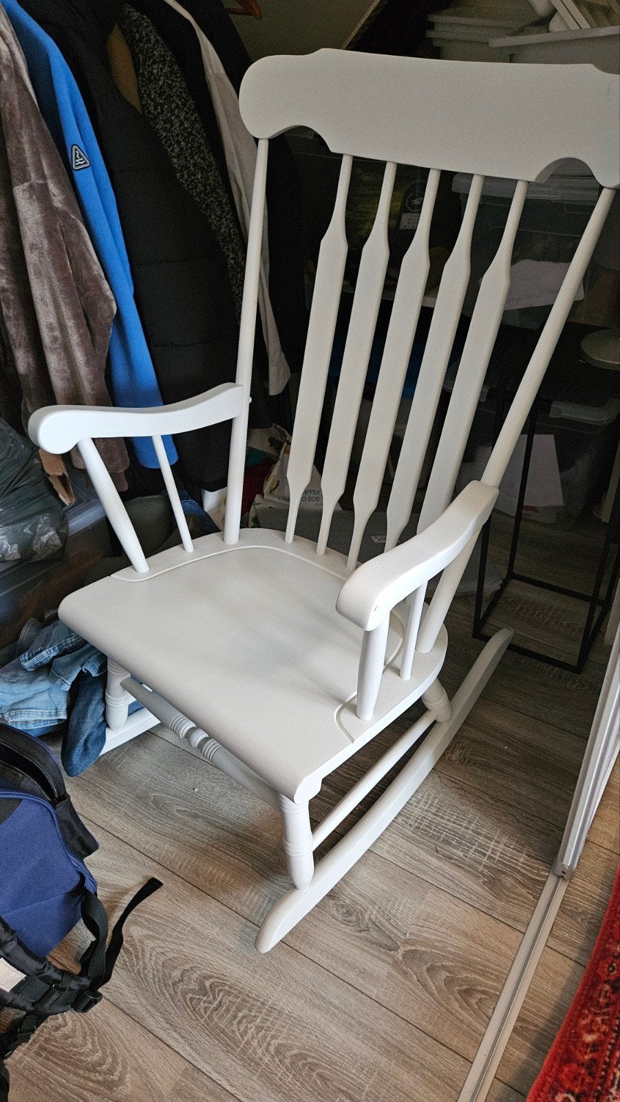 Witte schommelstoel, Kinderen en Baby's, Ophalen, Zo goed als nieuw, Stoel(en)