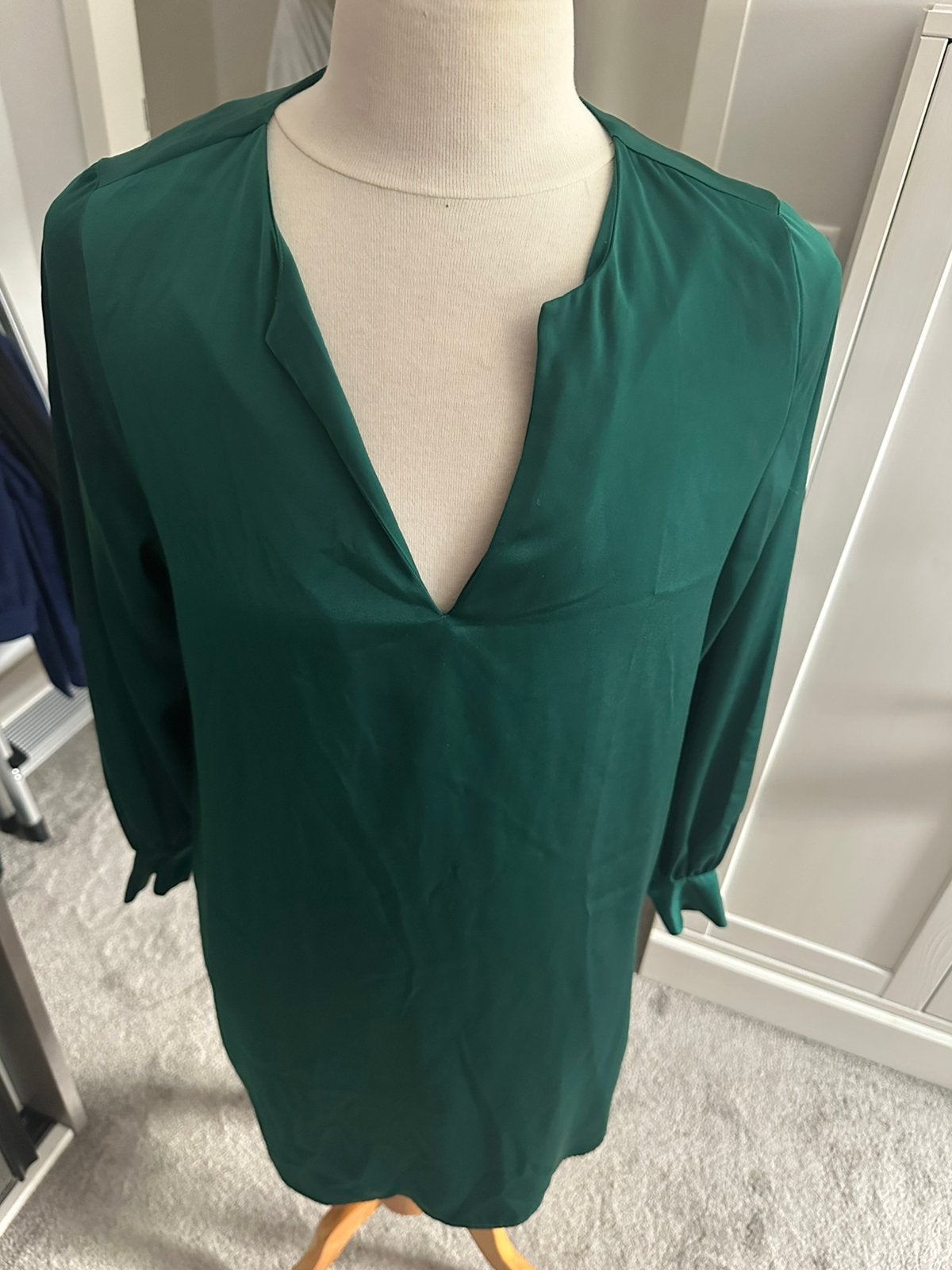 Groene vlotte jurk, H&M, Ophalen of Verzenden, Zo goed als nieuw, Maat 36 (S)