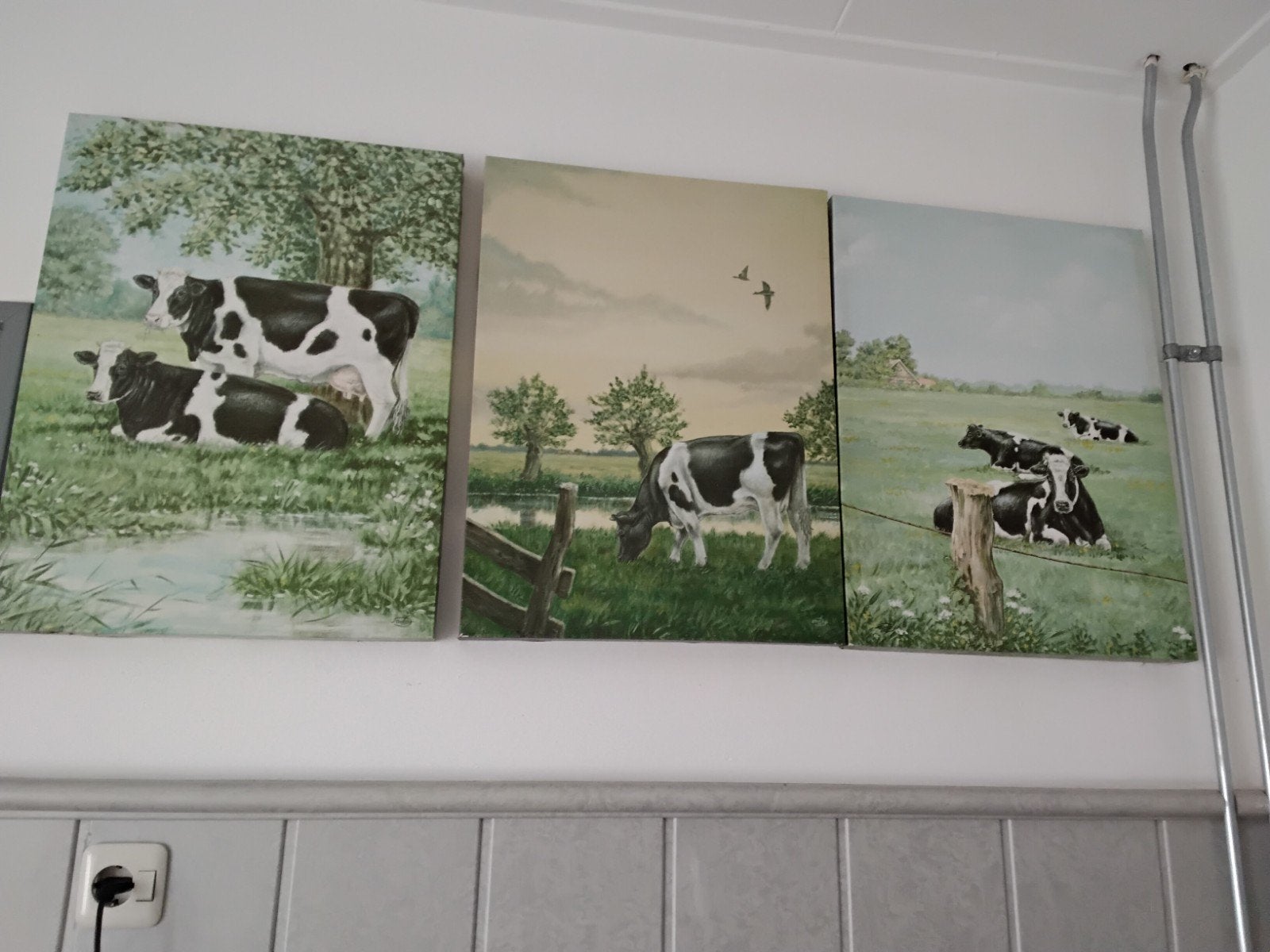 3 Koeien schilderijen 60 x 45, Ophalen of Verzenden