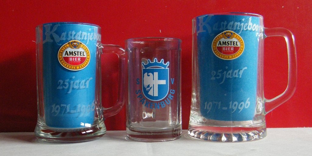 Amstel Bier Pullen met opdruk -8-, Ophalen, Zo goed als nieuw, Pul(len), Amstel
