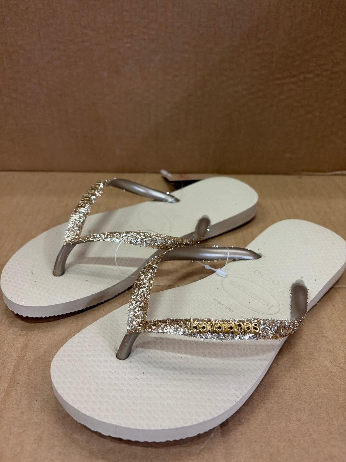 Havaianas Slim Glitter II FC Slippers - Maat 35-36, Slippers, Beige, Nieuw, Ophalen of Verzenden