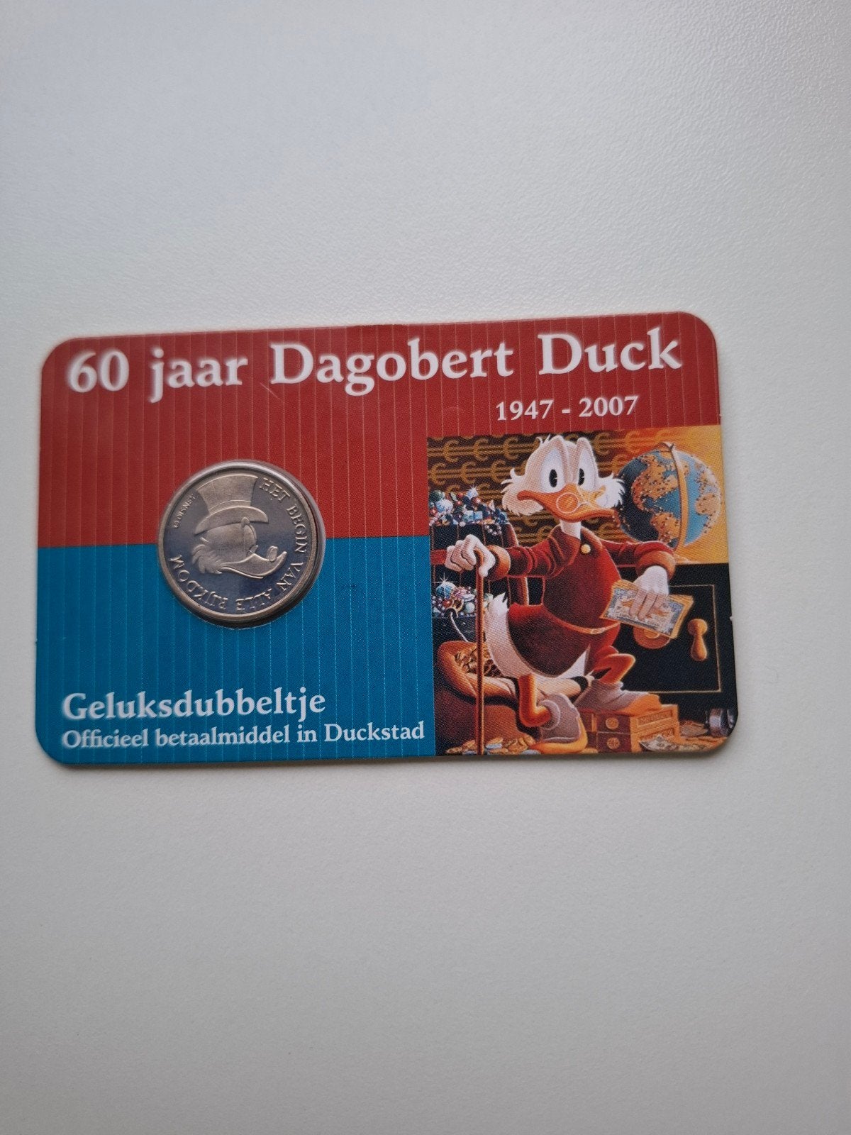 Geluksdubbeltje Dagobert Duck, Verzamelen, Disney, Ophalen of Verzenden, Donald Duck, Overige typen