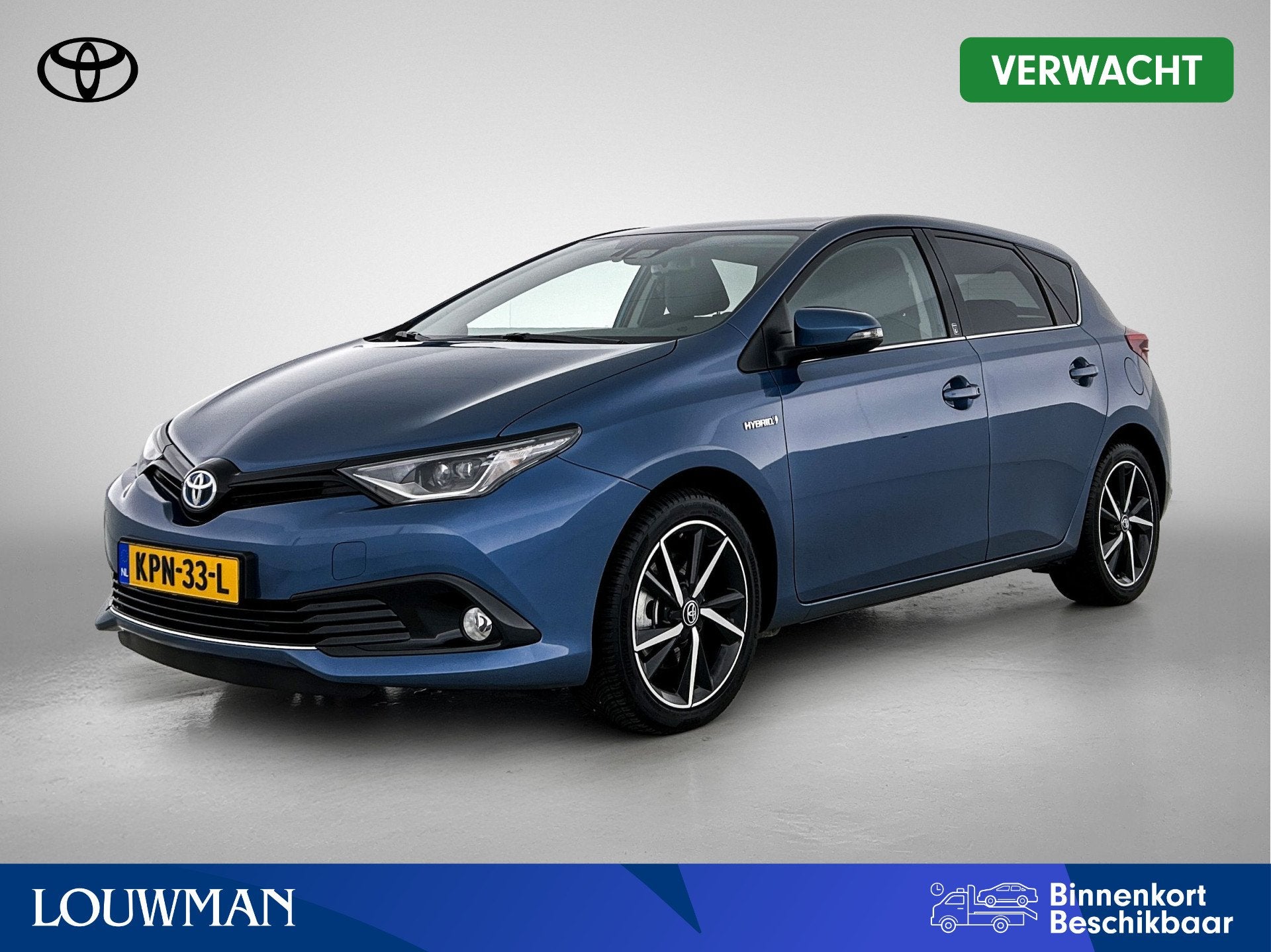 Toyota Auris 1.8 Hybrid Dynamic + | Stoelverwarming | Elektr, 12 maanden, Gebruikt, 4 cilinders, Blauw