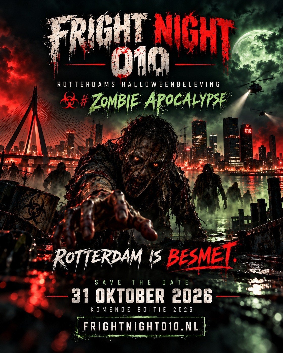 Zombie figuranten 31 okt, Drie personen of meer