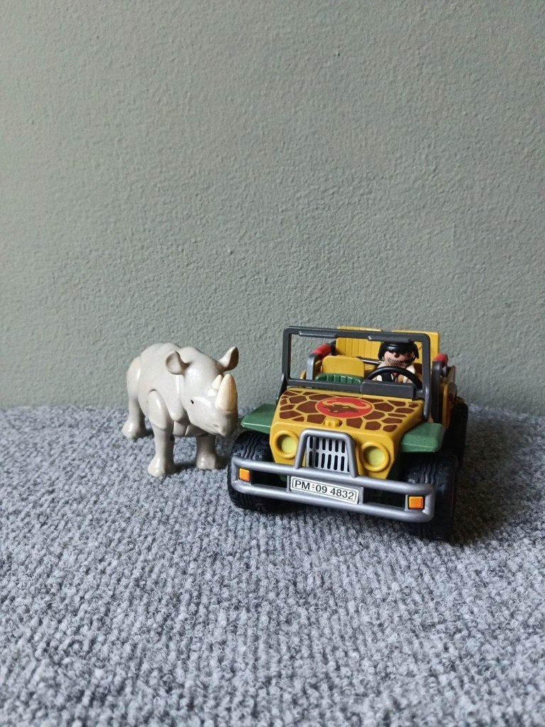 Playmobil Jeep met Neushoorn - Safari Avontuur, Wild life, Complete set, Voertuig, Brandstätterstr. 2-10, 90513 Zirndorf, Duitsland