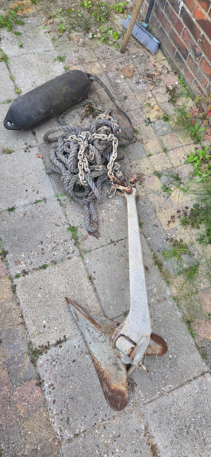 Anker met ketting en lijn, inclusief stootwil, Watersport en Boten, Ophalen of Verzenden, Gebruikt, Overige typen