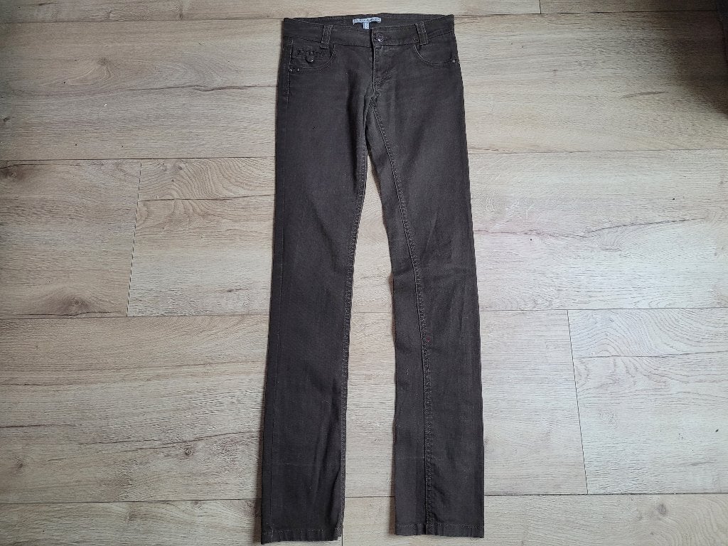 BERSHKA bruine spijkerbroek maat 34 ~ TH0077, Overige kleuren, W27 (confectie 34) of kleiner, Gedragen, Bershka