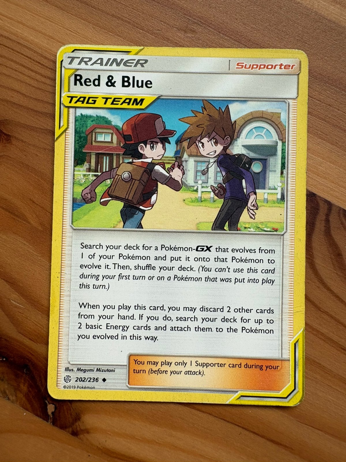 Red & Blue Pokémonkaart, Ophalen of Verzenden, Zo goed als nieuw, Losse kaart