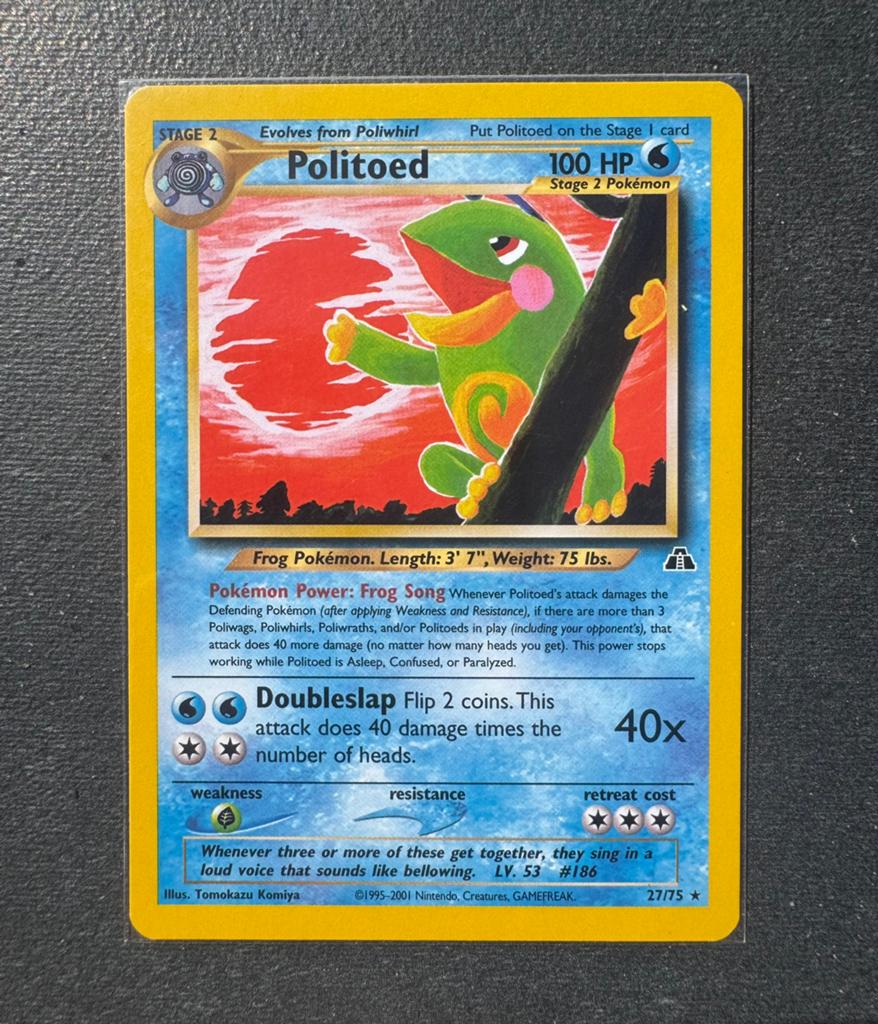 Pokémon kaart Politoed 27/75 Engels - Neo Discovery, Ophalen of Verzenden, Zo goed als nieuw