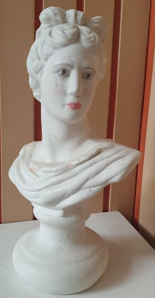 gipsen buste van vrouwfiguur, Handgemaakt, Gips, Buste, Ophalen of Verzenden